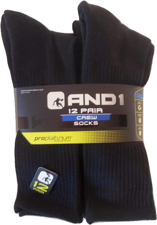 12 Pair-Mid Men’s Crew Socks