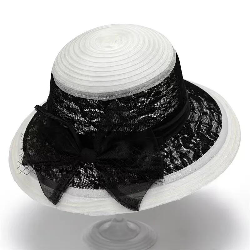 Derby Hat Straw Lace Bucket Hat(Women’s/Girls)