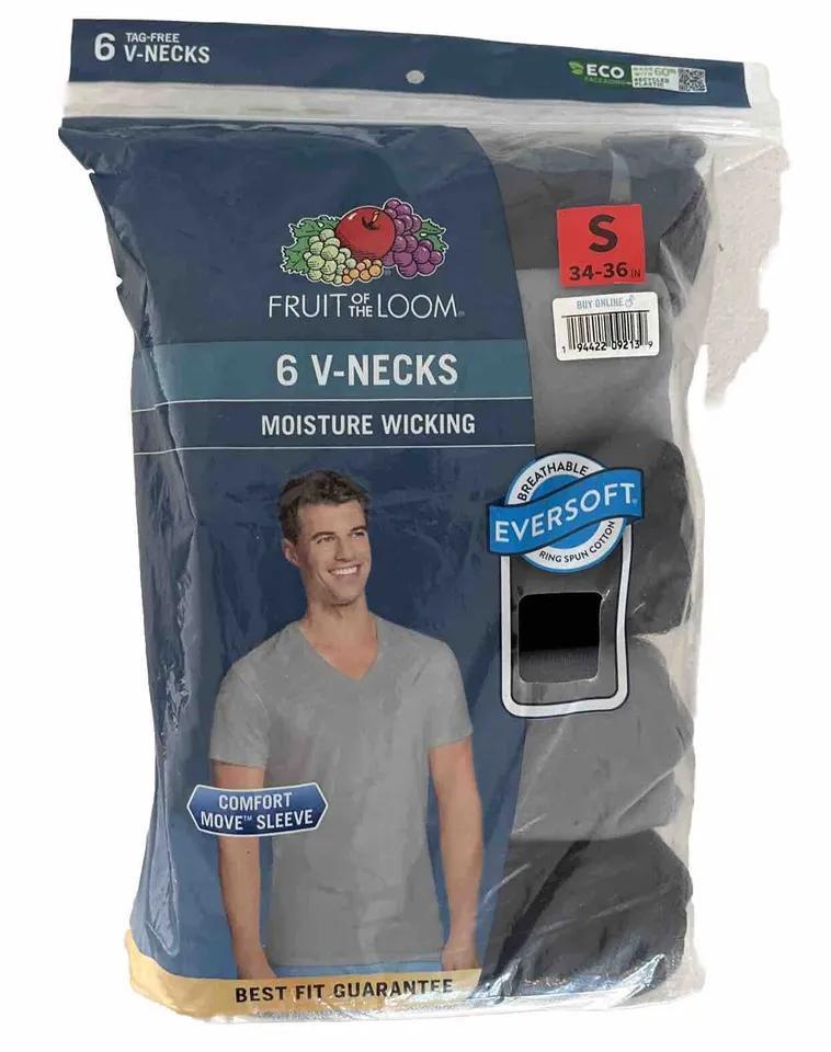 Fruit Of The Loom Men's 6 Pack V Neck