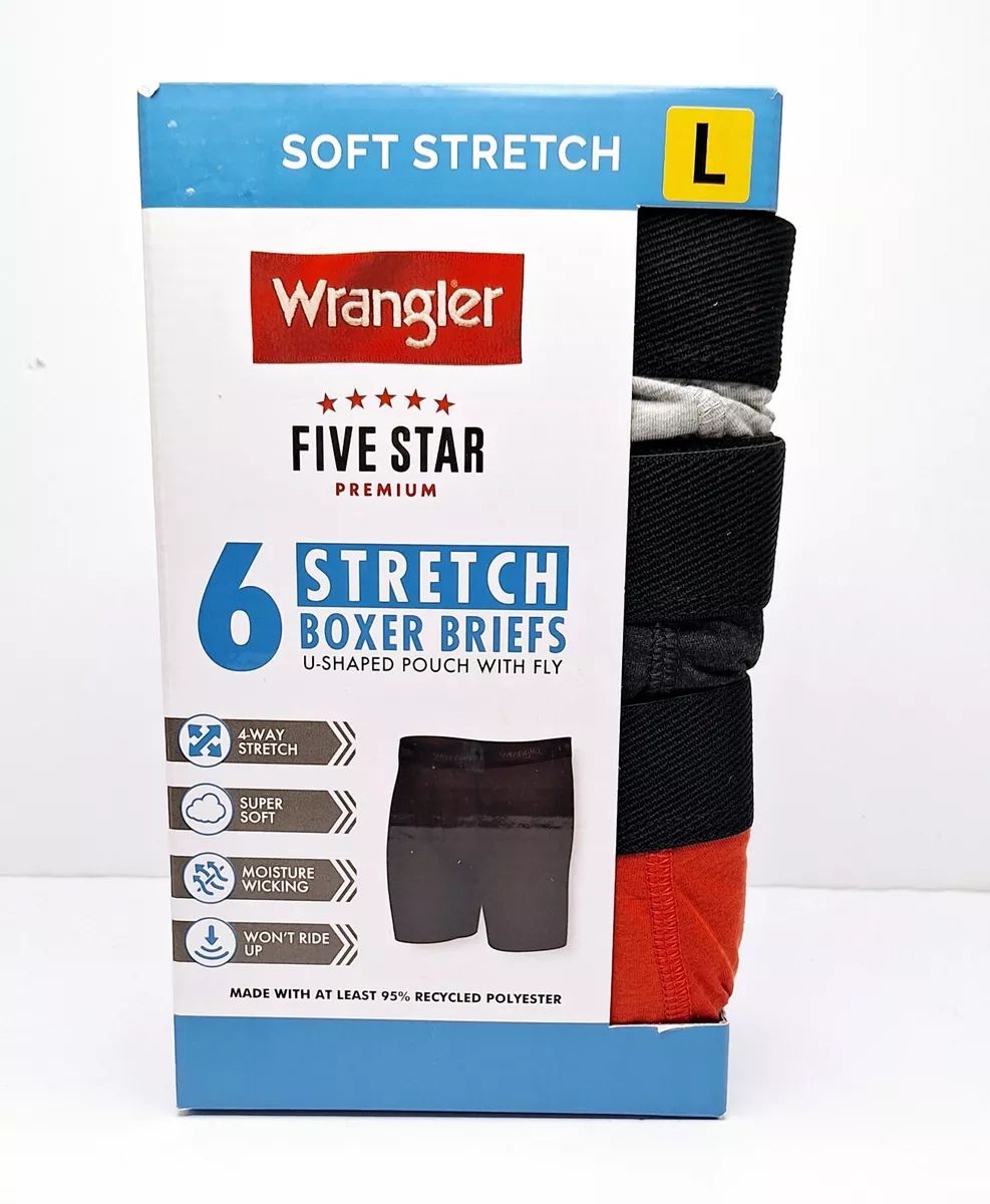 Men’s/Boys Wrangler 6 Strech Boxer Briefs