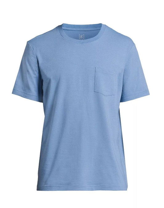 Men’s Blue Pocket Crew Tee